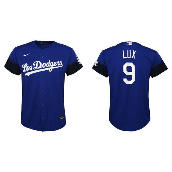 Youth Los Angeles Dodgers Gavin Lux Royal 2021 City Connect Replica Jersey