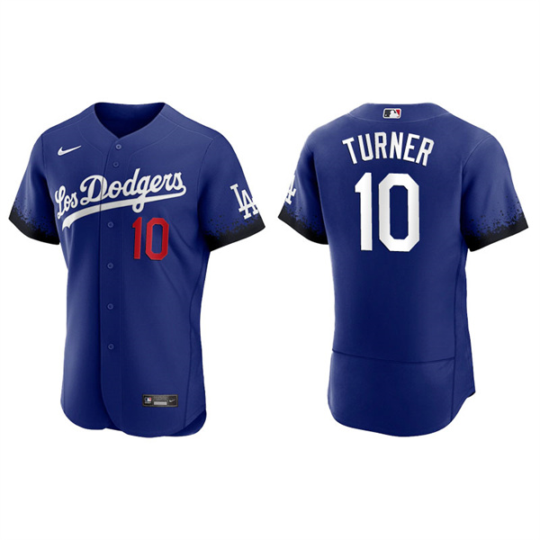 Men's Los Angeles Dodgers Justin Turner Royal 2021 City Connect Authentic Jersey