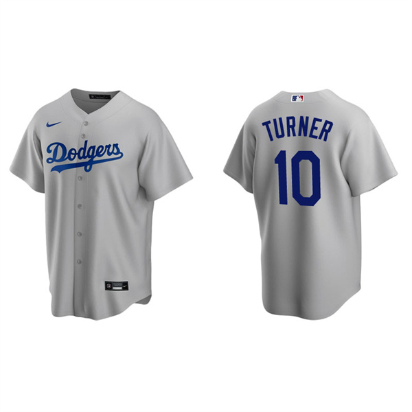 Men's Los Angeles Dodgers Justin Turner Gray Replica Alternate Jersey