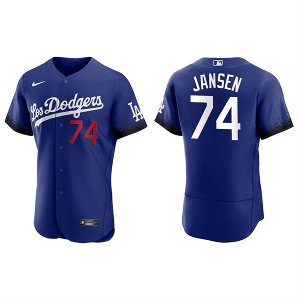 Men's Los Angeles Dodgers Kenley Jansen Royal 2021 City Connect Authentic Jersey