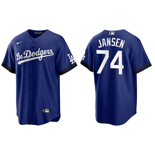 Men's Los Angeles Dodgers Kenley Jansen Royal 2021 City Connect Replica Jersey