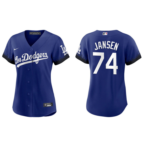 Women's Los Angeles Dodgers Kenley Jansen Royal 2021 City Connect Replica Jersey