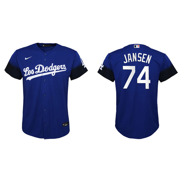 Youth Los Angeles Dodgers Kenley Jansen Royal 2021 City Connect Replica Jersey