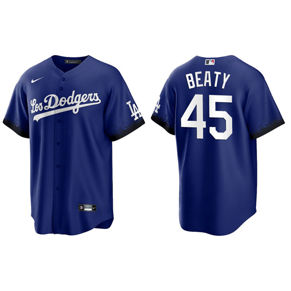 Men's Los Angeles Dodgers Matt Beaty Royal 2021 City Connect Replica Jersey
