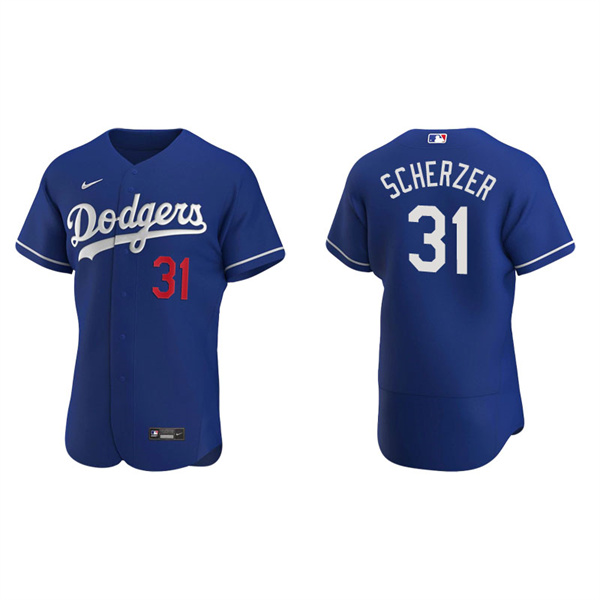 Men's Los Angeles Dodgers Max Scherzer Royal Authentic Alternate Jersey