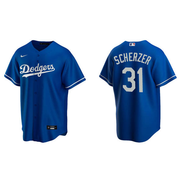 Men's Los Angeles Dodgers Max Scherzer Royal Replica Alternate Jersey