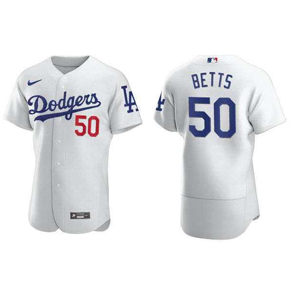 Men's Los Angeles Dodgers Mookie Betts White Authentic Home Jersey