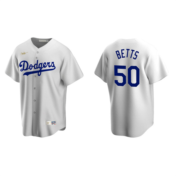 Men's Los Angeles Dodgers Mookie Betts White Cooperstown Collection Home Jersey