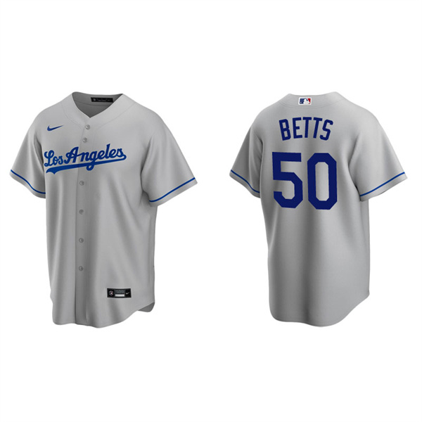 Men's Los Angeles Dodgers Mookie Betts Gray Replica Road Jersey