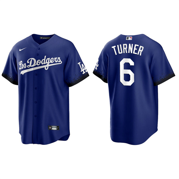 Men's Los Angeles Dodgers Trea Turner Royal 2021 City Connect Replica Jersey