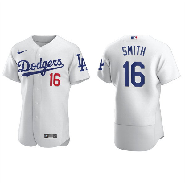 Men's Los Angeles Dodgers Will Smith White Authentic Home Jersey