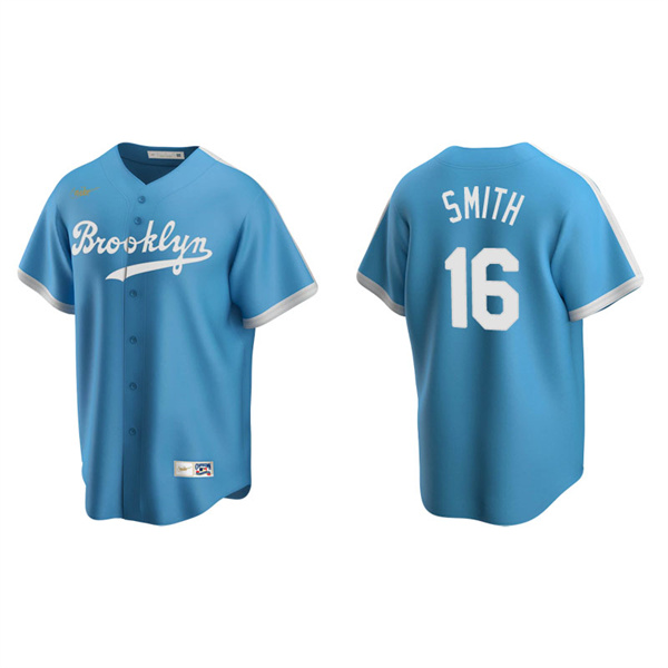 Men's Los Angeles Dodgers Will Smith Light Blue Cooperstown Collection Alternate Jersey