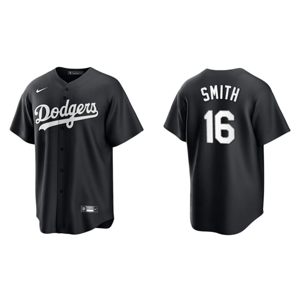 Men's Los Angeles Dodgers Will Smith Black White Replica Official Jersey