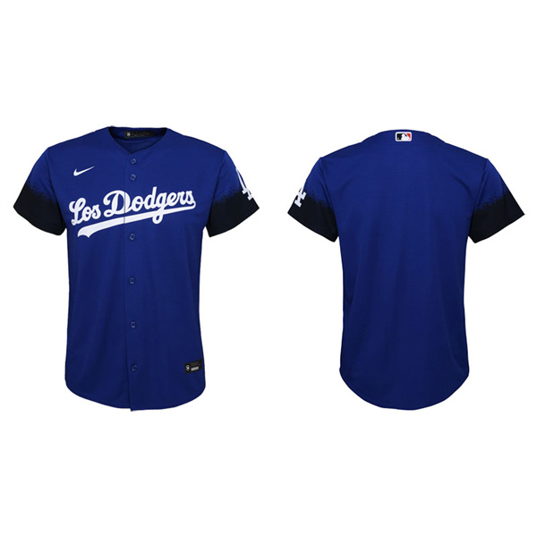 Youth Los Angeles Dodgers Royal 2021 City Connect Replica Jersey