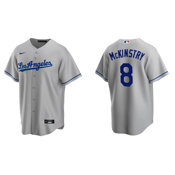 Men's Los Angeles Dodgers Zach McKinstry Gray Replica Road Jersey