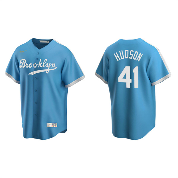 Men's Daniel Hudson Los Angeles Dodgers Light Blue Cooperstown Collection Alternate Jersey