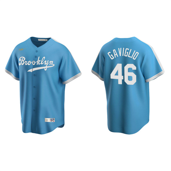 Men's Sam Gaviglio Los Angeles Dodgers Light Blue Cooperstown Collection Alternate Jersey