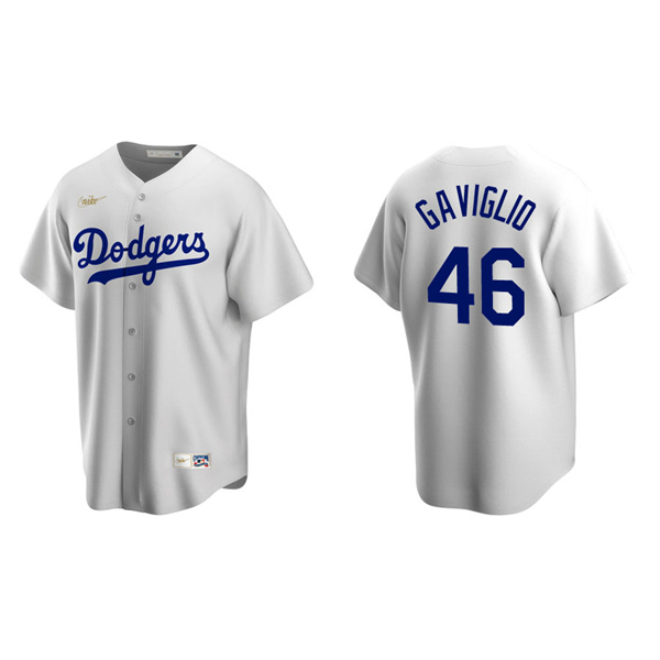 Men's Sam Gaviglio Los Angeles Dodgers White Cooperstown Collection Home Jersey