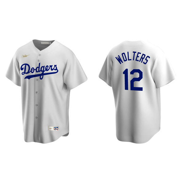 Men's Tony Wolters Los Angeles Dodgers White Cooperstown Collection Home Jersey