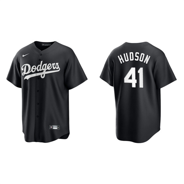 Men's Daniel Hudson Los Angeles Dodgers Black White Replica Official Jersey