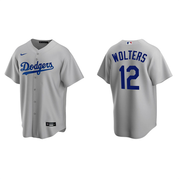Men's Tony Wolters Los Angeles Dodgers Gray Replica Alternate Jersey