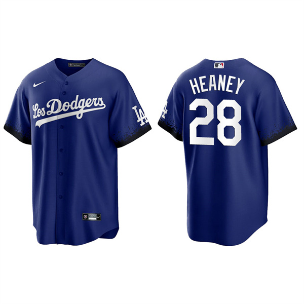 Men's Los Angeles Dodgers Andrew Heaney Royal 2021 City Connect Replica Jersey