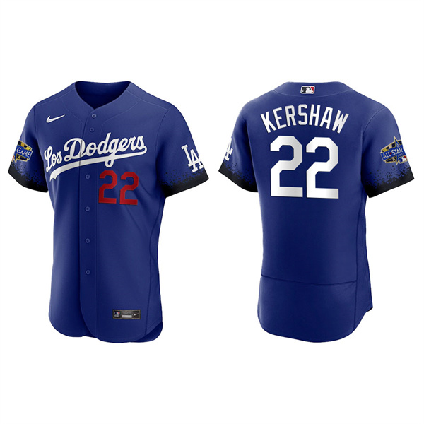 Men's Los Angeles Dodgers Clayton Kershaw Royal 2022 MLB All-Star City Connect Jersey