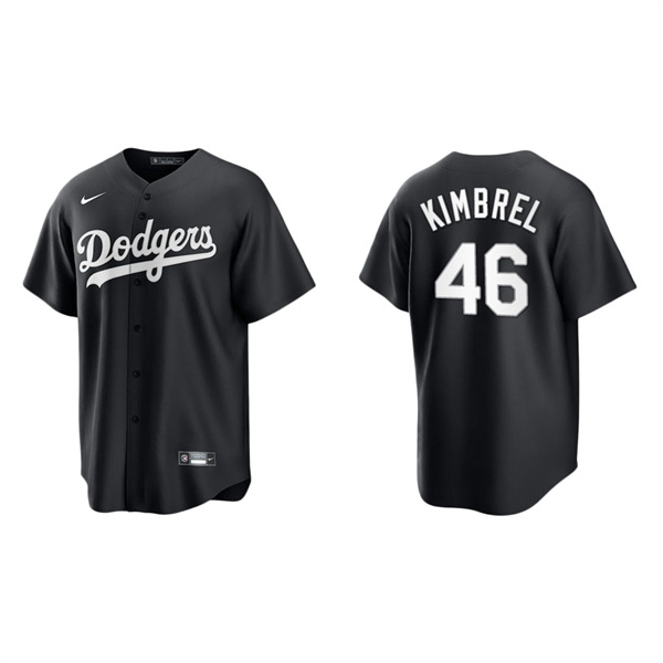 Men's Los Angeles Dodgers Craig Kimbrel Black White Replica Official Jersey