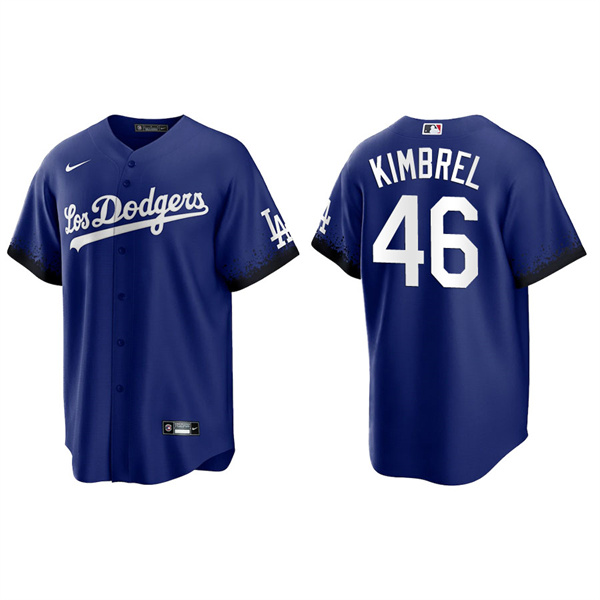 Men's Los Angeles Dodgers Craig Kimbrel Royal 2021 City Connect Replica Jersey