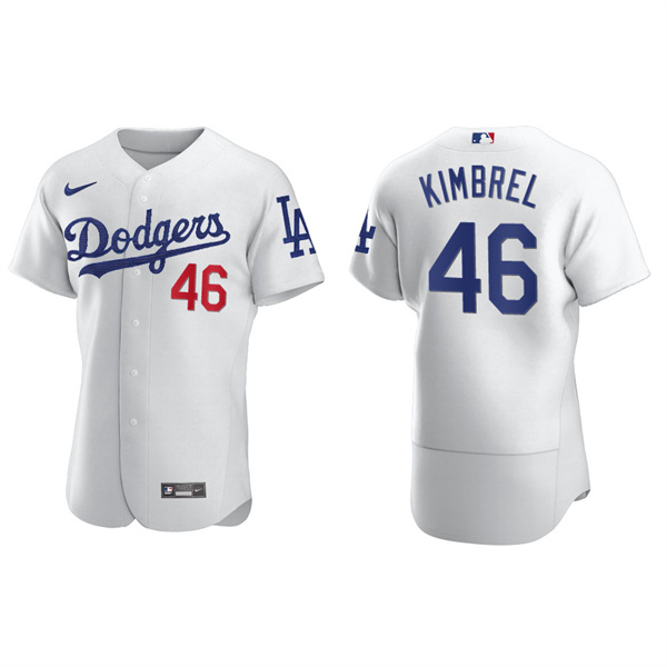 Men's Los Angeles Dodgers Craig Kimbrel White Authentic Home Jersey