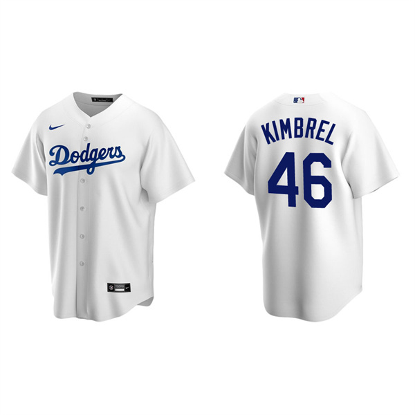 Men's Los Angeles Dodgers Craig Kimbrel White Replica Home Jersey