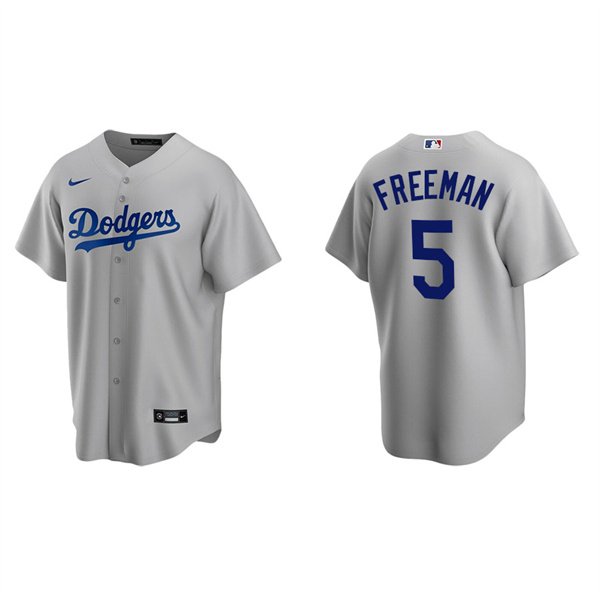 Men's Los Angeles Dodgers Freddie Freeman Gray Replica Alternate Jersey