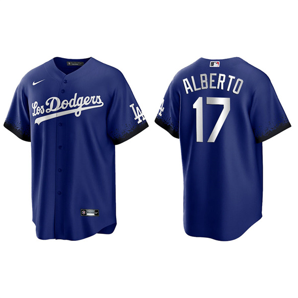 Men's Los Angeles Dodgers Hanser Alberto Royal 2021 City Connect Replica Jersey