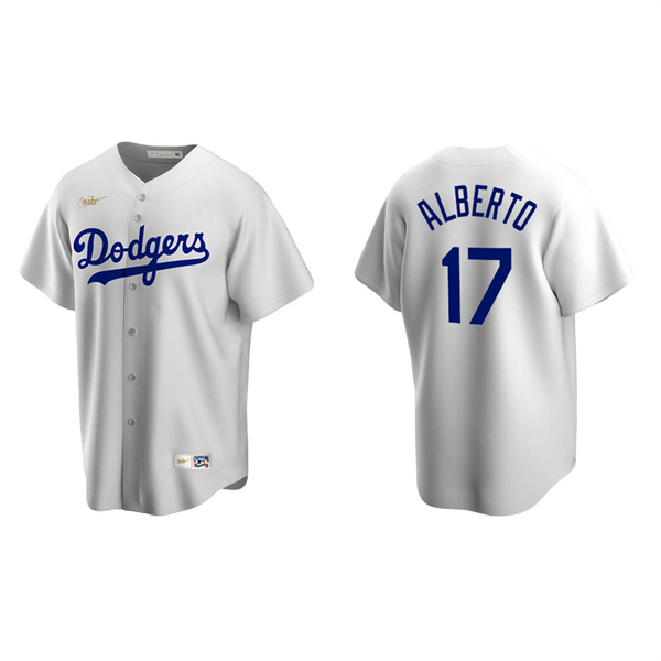 Men's Los Angeles Dodgers Hanser Alberto White Cooperstown Collection Home Jersey