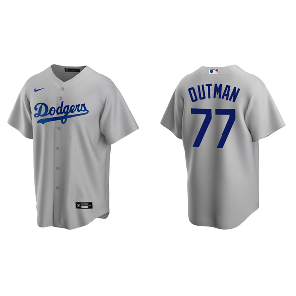 Men's Los Angeles Dodgers James Outman Gray Replica Alternate Jersey