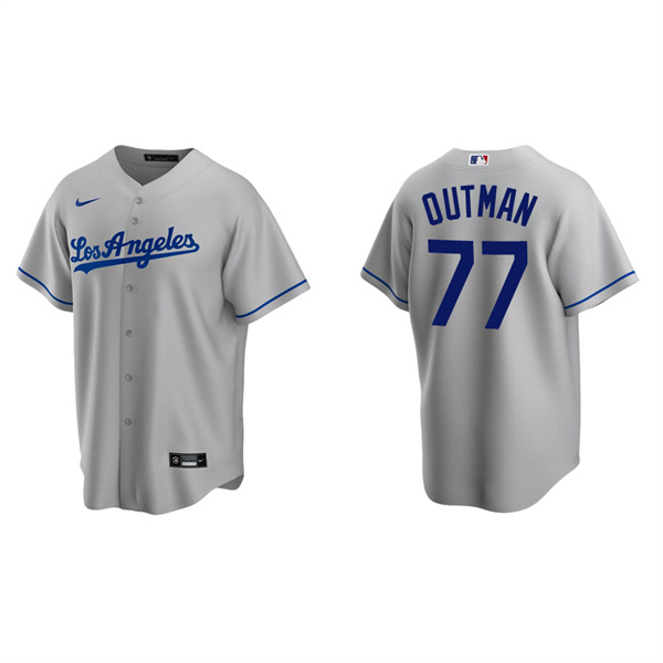 Men's Los Angeles Dodgers James Outman Gray Replica Road Jersey