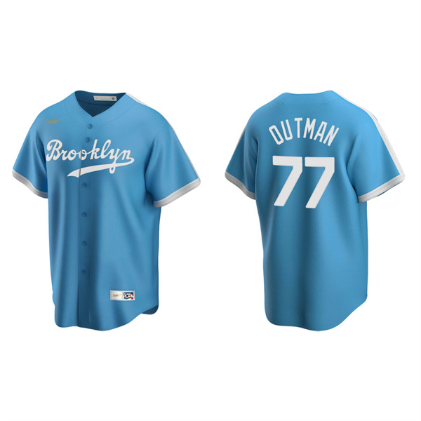 Men's Los Angeles Dodgers James Outman Light Blue Cooperstown Collection Alternate Jersey