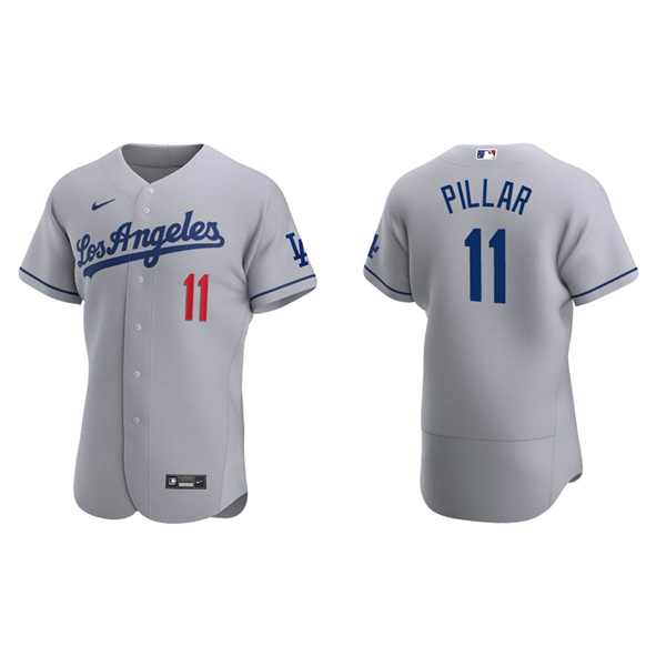 Men's Los Angeles Dodgers Kevin Pillar Gray Authentic Road Jersey