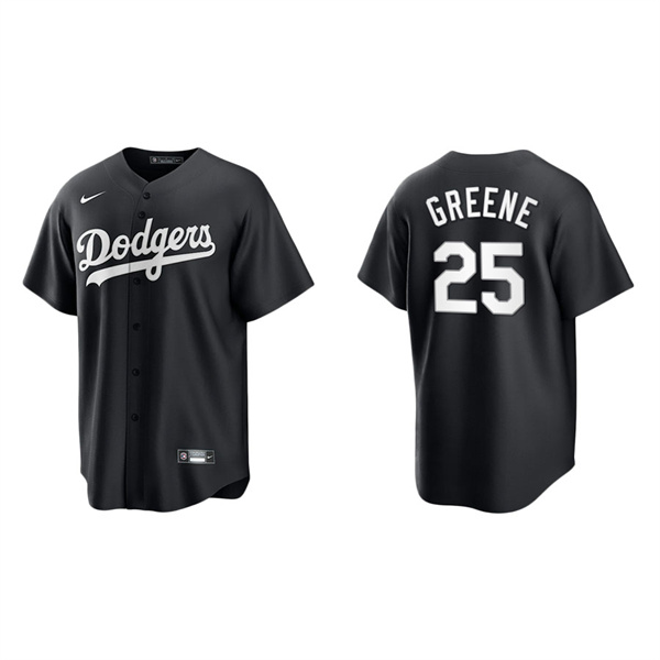 Men's Los Angeles Dodgers Shane Greene Black White Replica Official Jersey