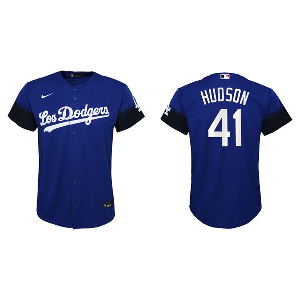 Youth Daniel Hudson Los Angeles Dodgers Royal 2021 City Connect Replica Jersey