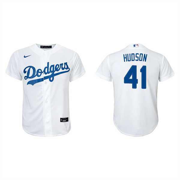 Youth Daniel Hudson Los Angeles Dodgers White Replica Home Jersey