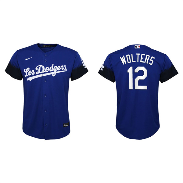 Youth Tony Wolters Los Angeles Dodgers Royal 2021 City Connect Replica Jersey
