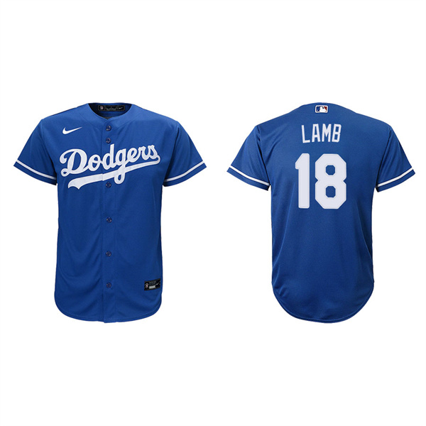 Youth Los Angeles Dodgers Jake Lamb Royal Replica Alternate Jersey