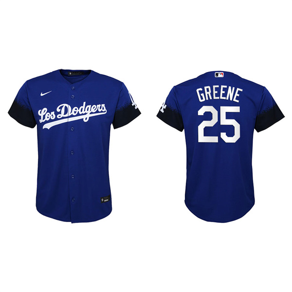 Youth Los Angeles Dodgers Shane Greene Royal 2021 City Connect Replica Jersey