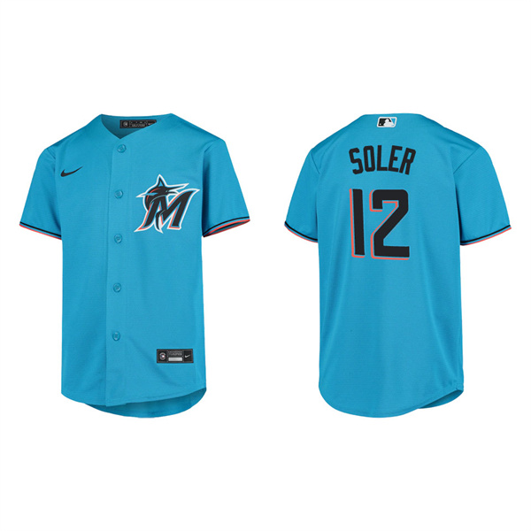Youth Jorge Soler Miami Marlins Blue Replica Jersey
