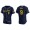 Men's Milwaukee Brewers Manny Pina Navy Authentic Alternate Jersey