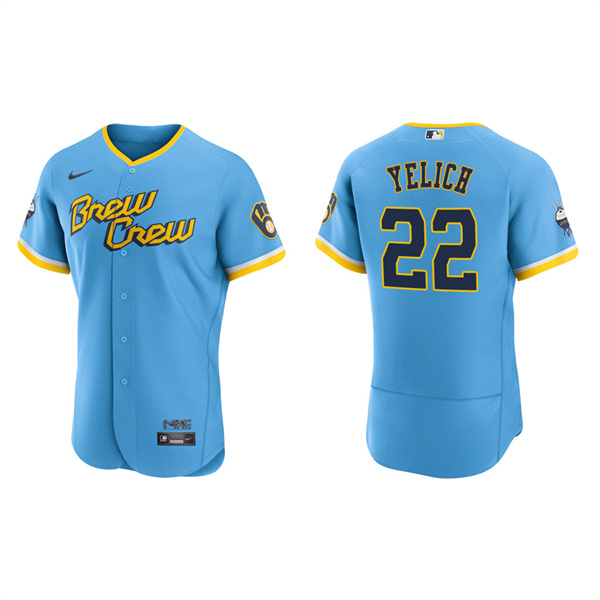 Men's Christian Yelich Brewers City Connect Authentic Jersey