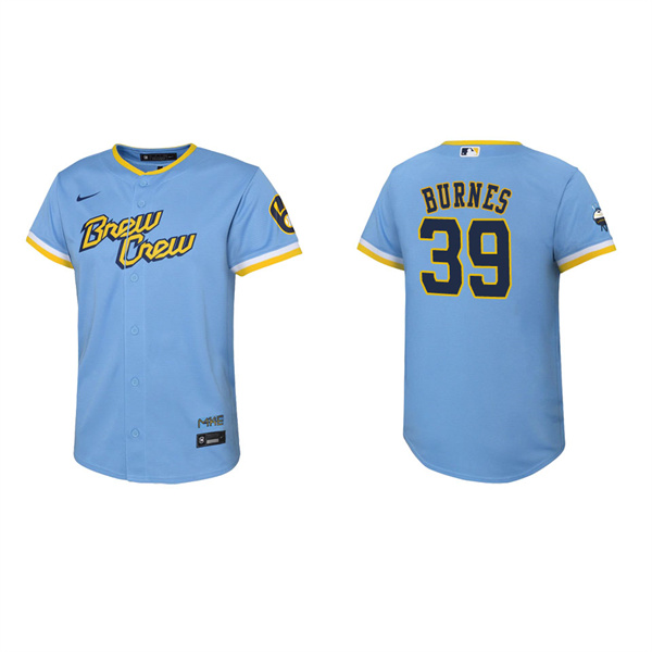 Youth Corbin Burnes Brewers City Connect Replica Jersey
