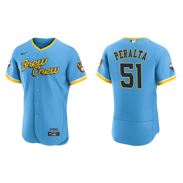 Men's Freddy Peralta Brewers City Connect Authentic Jersey