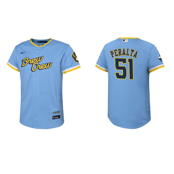 Youth Freddy Peralta Brewers City Connect Replica Jersey